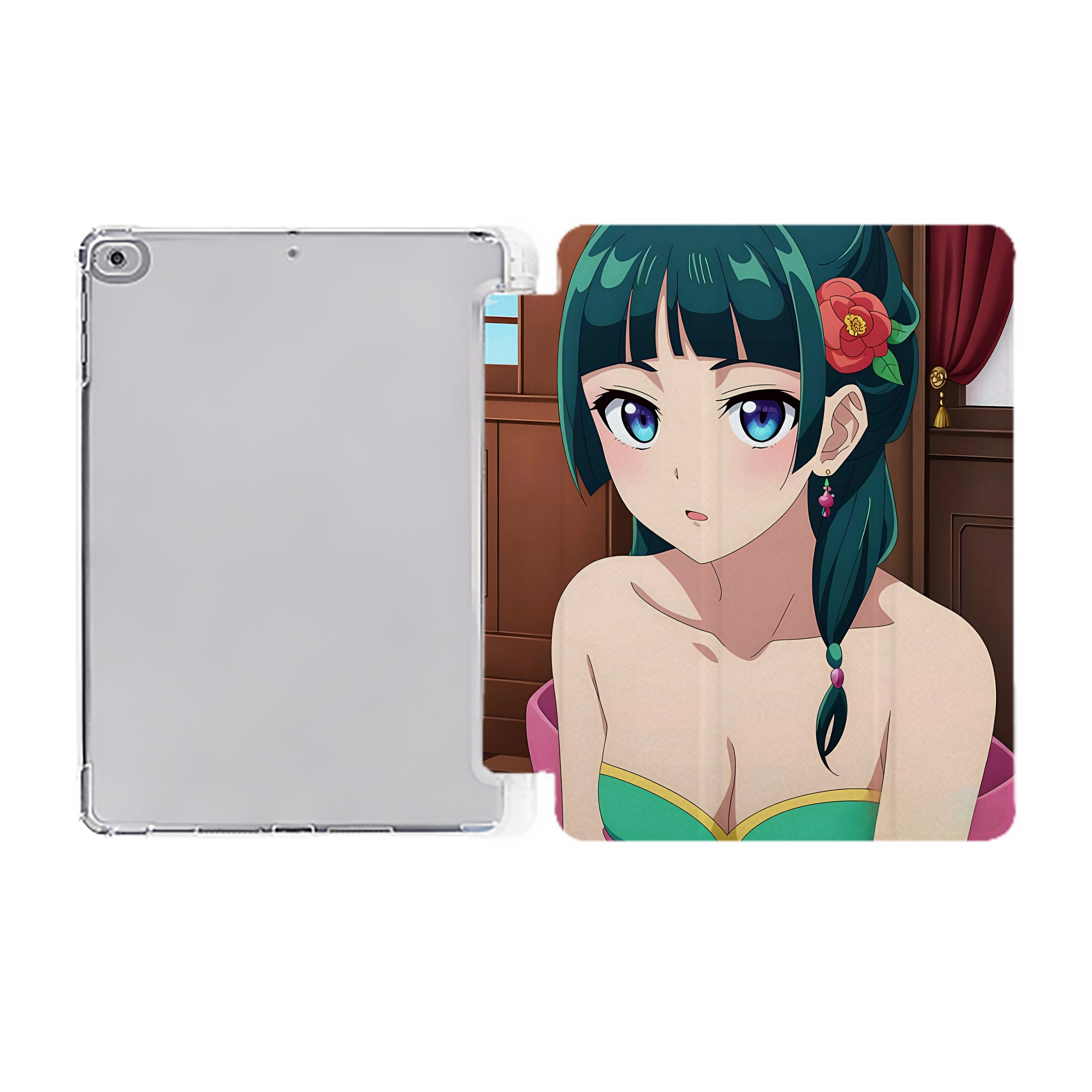 （画像用） 薬屋のひとりごと The Apothecary Diaries IPad ケース ペン収納付き 三つ折りスタンド PUレザー×シリコン 対応機種9.5/10.5/10.9インチ
